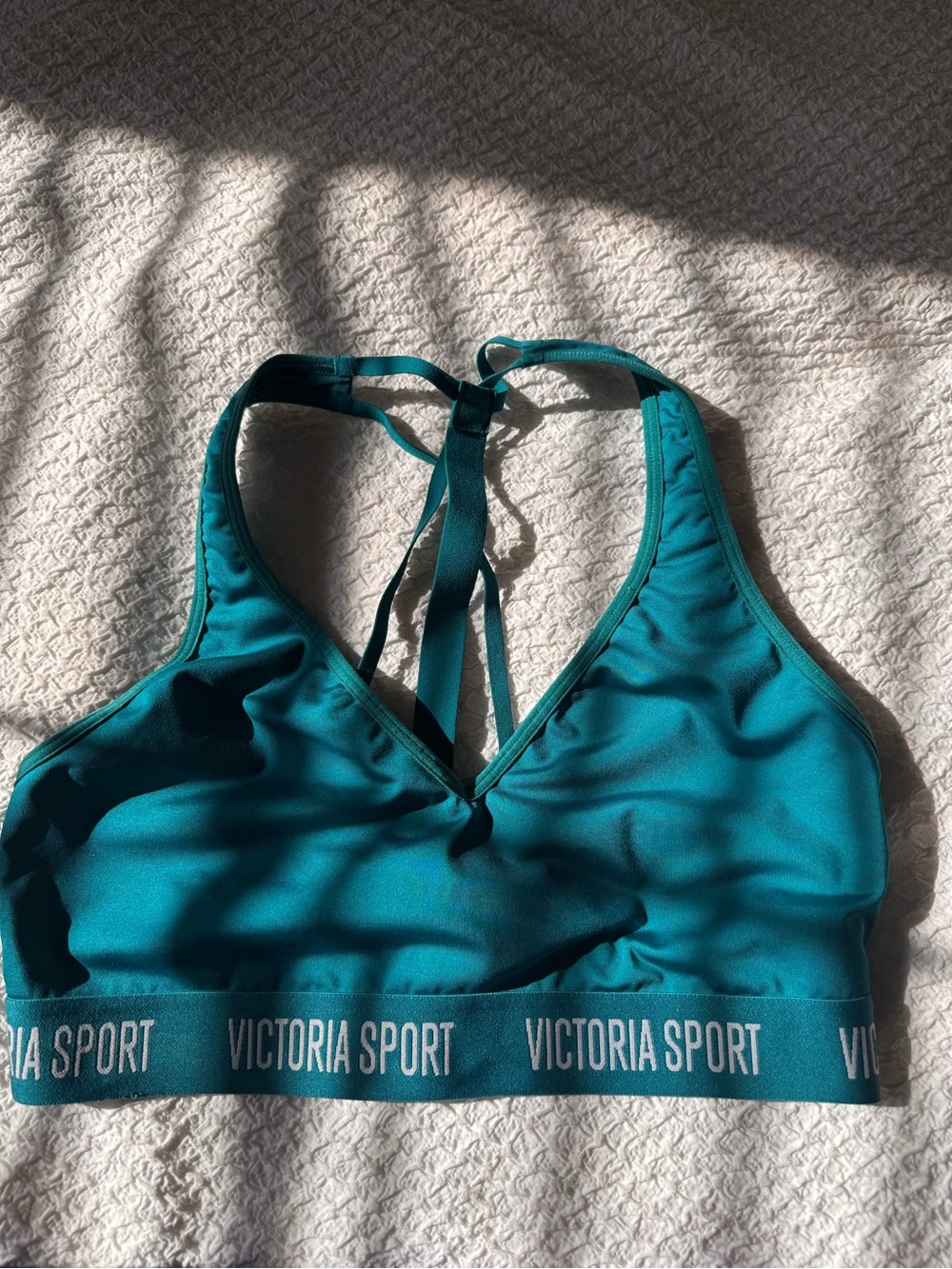 Victoria Sport Teal Strappy Sports Bra